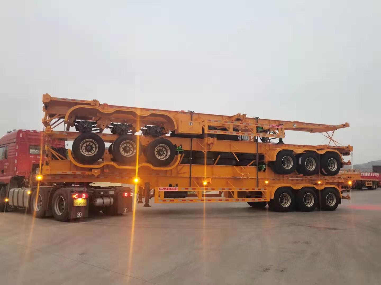 4 na unit ng 45ft skeleton trailers shipment