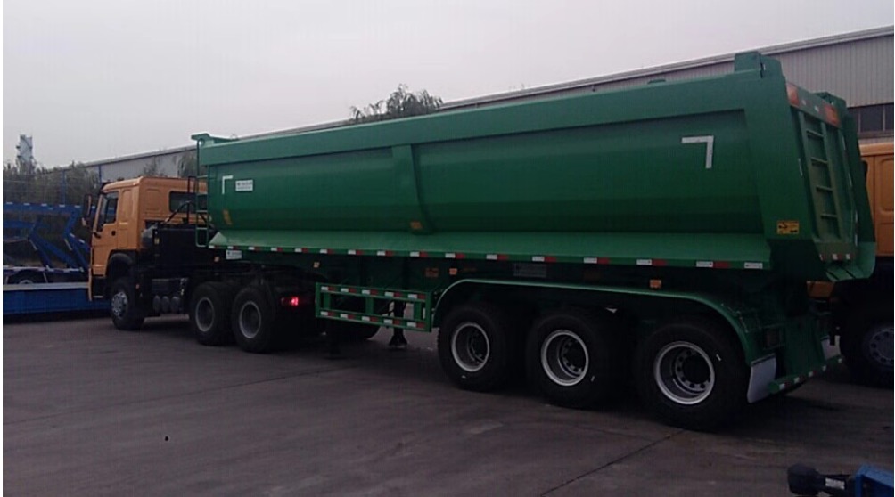 3 Axles Dump Semi Trailer na may kapasidad na 35cbm