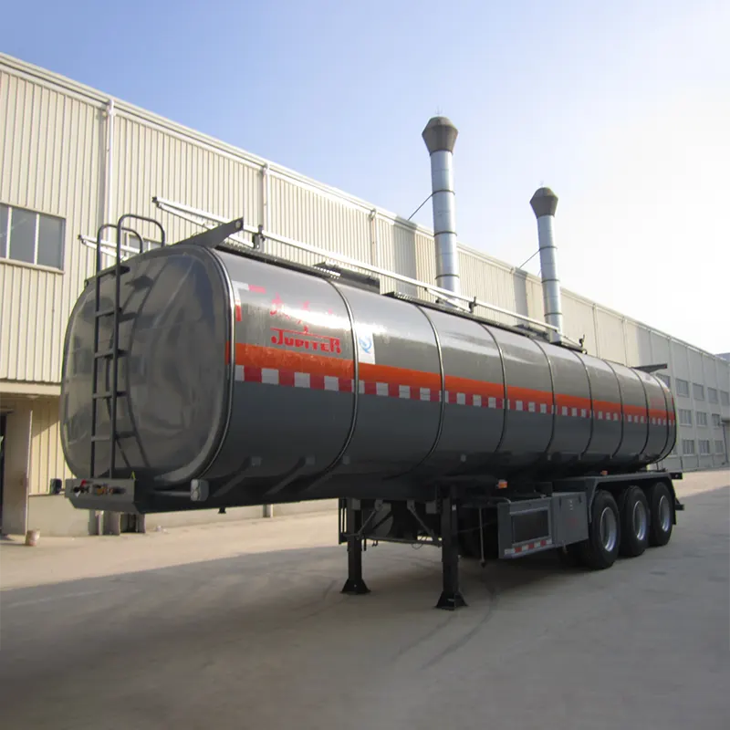 45cbm 45000l Carbon Steel Oil Tanker Semi Trailer na may 5 Compartment