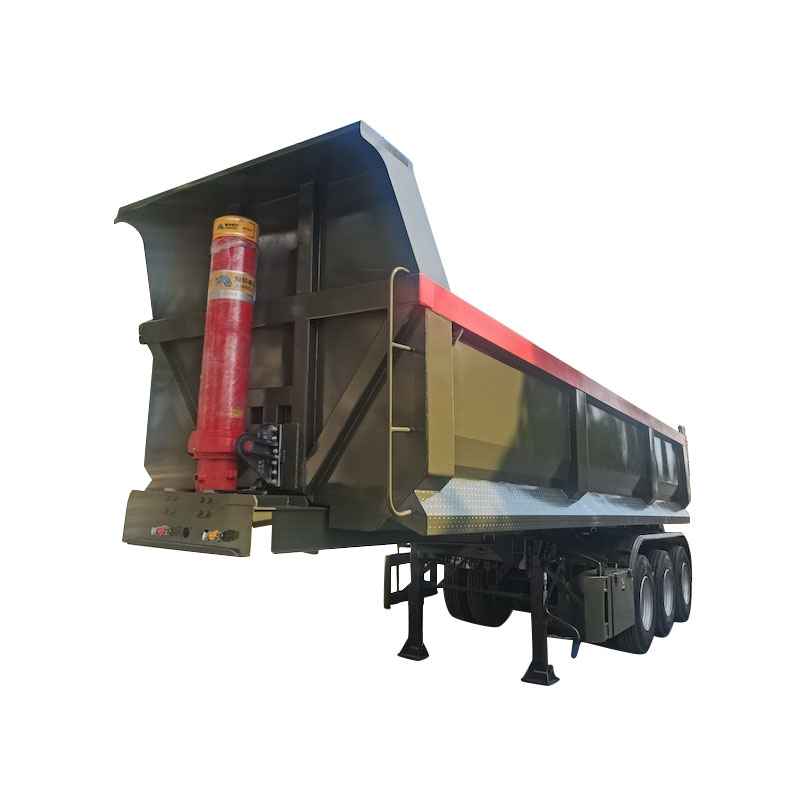 Malakas na Tungkulin 3 Axles U Hugis Dumper Semi Trailer na may Fuwa Axle Hyva Hydraulic System