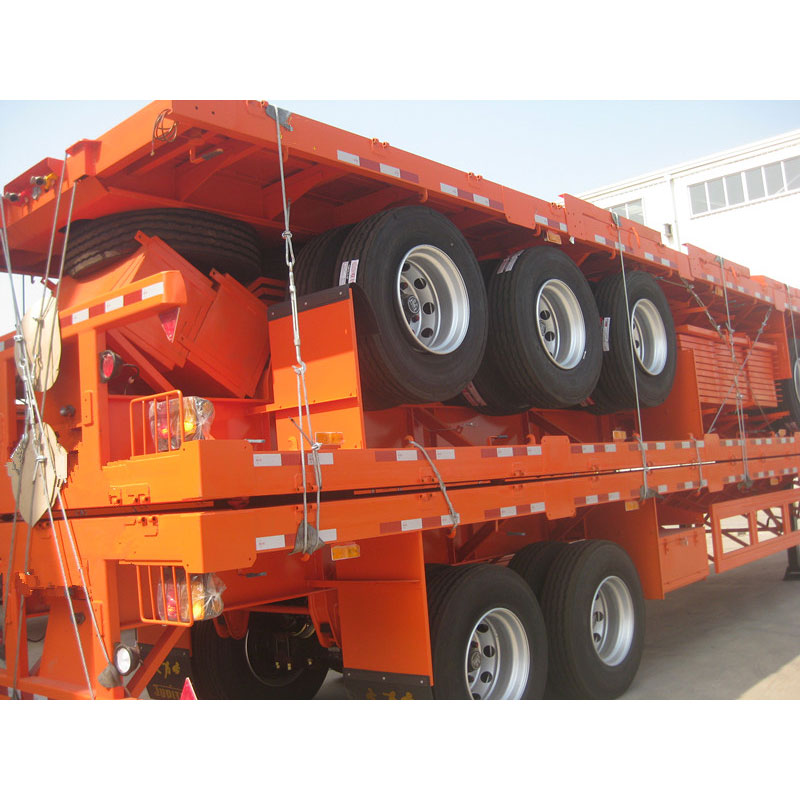 Tanzania Type 40ft 3 Axles Flatbed Semi Trailers Tagagawa ng Tagagawa ng tagagawa